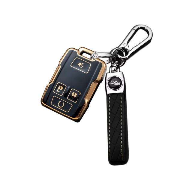 【並行輸入品】 Key Fob Cover for Chevrolet: 4 Buttons Rem...