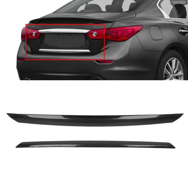 【並行輸入品】ZSPARTリアトランクプレートトリムカバーオーバーレイカーボンファイバー インフィニ...