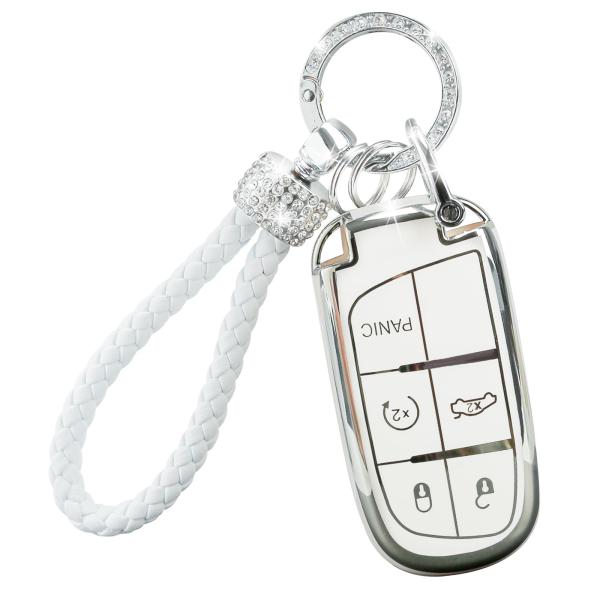 【並行輸入品】 COGEEK Key Fob Cover with Bling Lanyard, C...