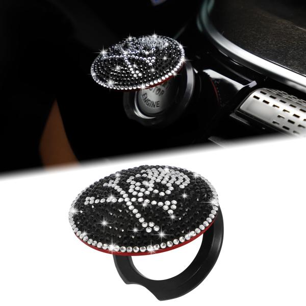 【並行輸入品】TOMALL キラキラ 車 エンジン スタート ボタン カバー ダイヤモンド インテリ...