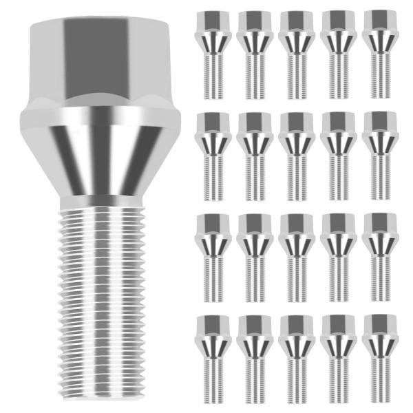 【並行輸入品】Fancemot M12x1.25 ホイールラグボルト、ラグナットボルト21個、シルバ...