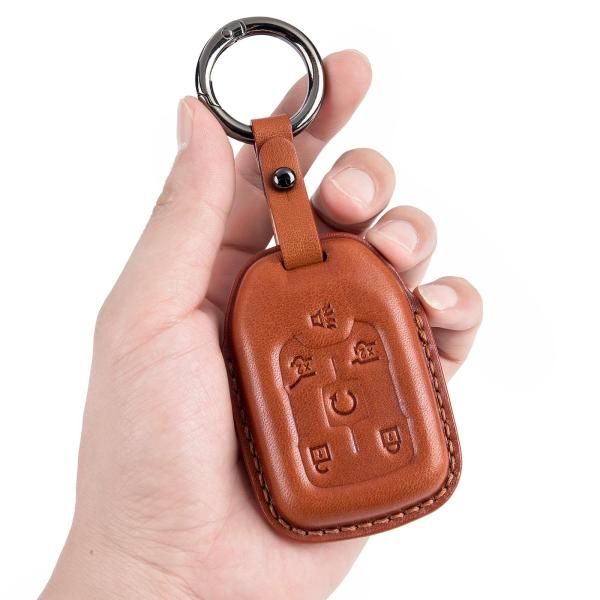 【並行輸入品】 BFDDPPM for Chevy Key Fob Cover Genuine Le...