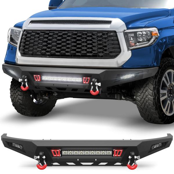 【並行輸入品】POFENZE Tundra フロントバンパー フル幅バンパー 144Wライトバー付き...