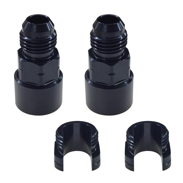 【並行輸入品】自動車用フューエルレール継手2個、3/8インチアルミニウムSAEクイックコネクト切断コ...