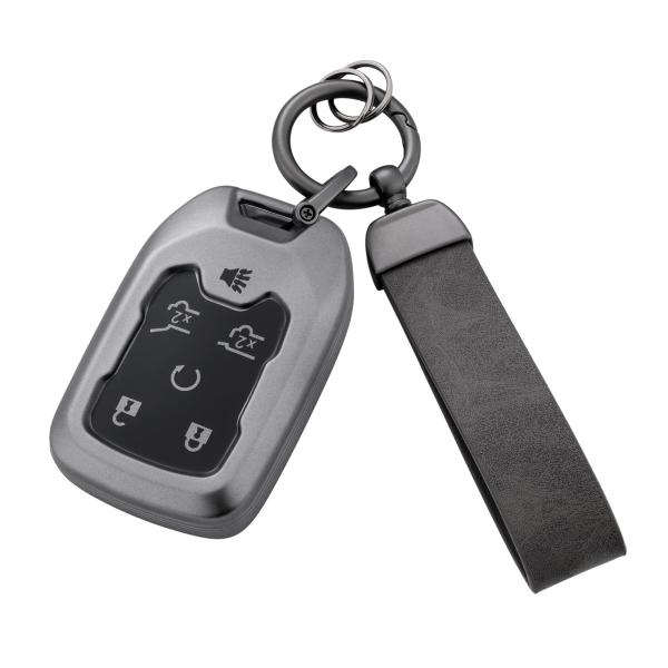 【並行輸入品】 Gray Key Fob Cover with Heavy duty Keychai...