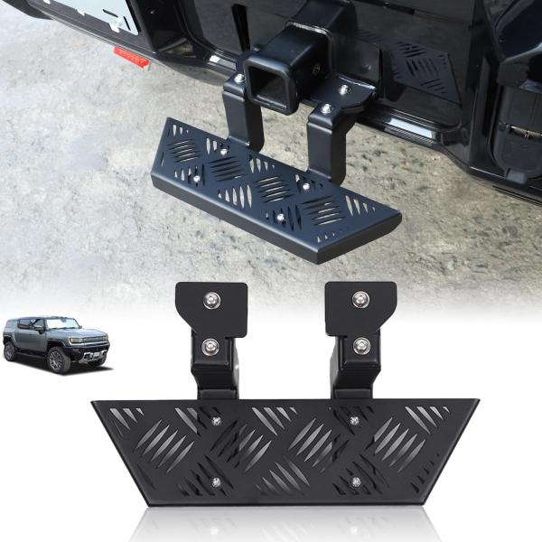 【並行輸入品】Hummer EV SUV アクセサリー 牽引ヒッチステップと錆牽引バンパーガード ト...
