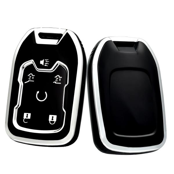 【並行輸入品】 Key Fob Cover Compatible with Chevy Chevro...