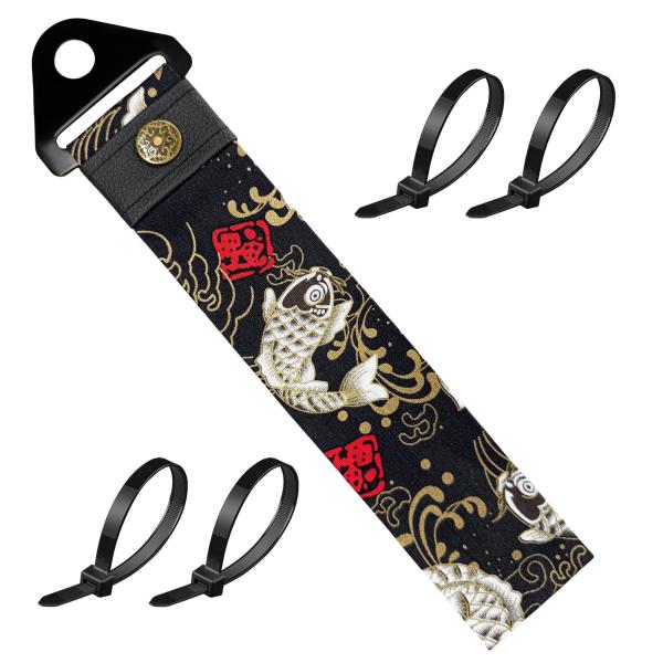 【並行輸入品】DXNQ レーシング牽引ストラップ、カー改造JDMスポーツバンパー装飾トラクションロー...