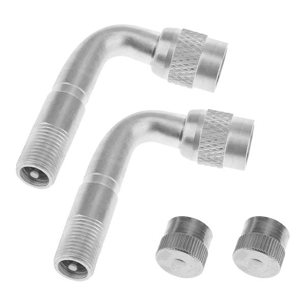 【並行輸入品】KHGUZ 2個 車用タイヤバルブ延長、90度車両タイヤバルブ延長アダプター、フレキシ...