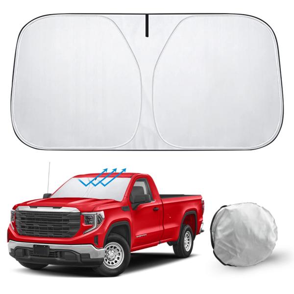 【並行輸入品】CiueeOra フロントガラスサンシェード GMC シエラ 1500 2500 35...