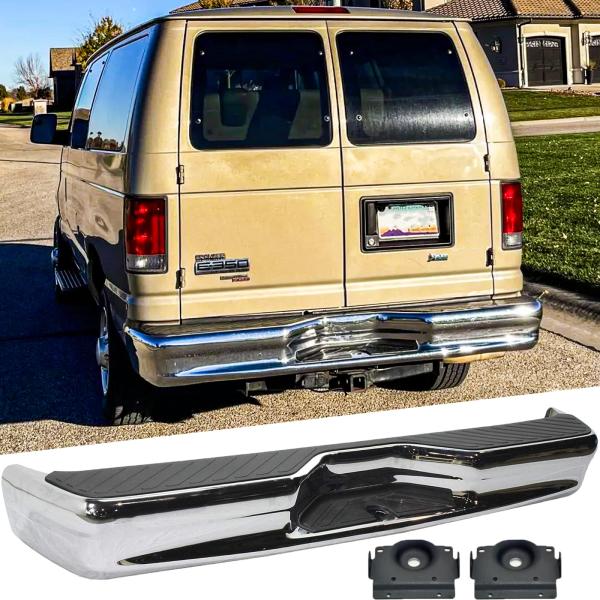 【並行輸入品】リアスチールステップバンパーアセンブリ 1992 2014 フォード エコノライン バ...