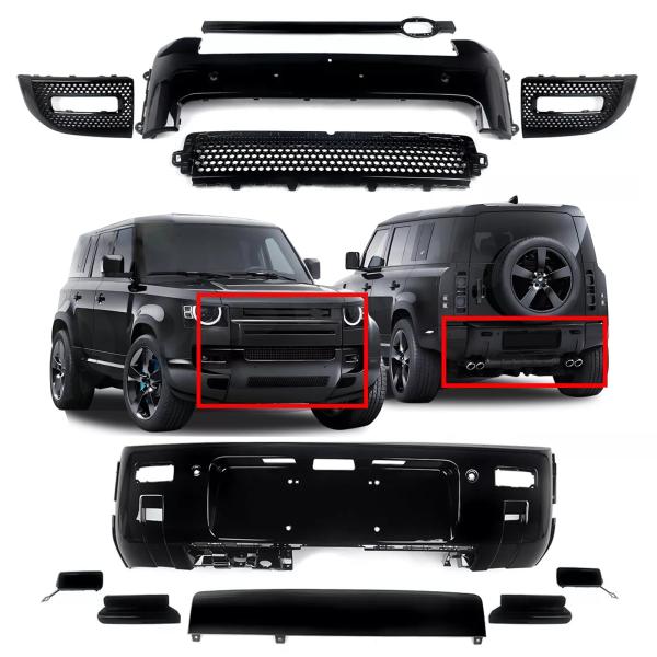 【並行輸入品】光沢のあるブラックボディキット ランドローバーディフェンダー90/110/130 20...