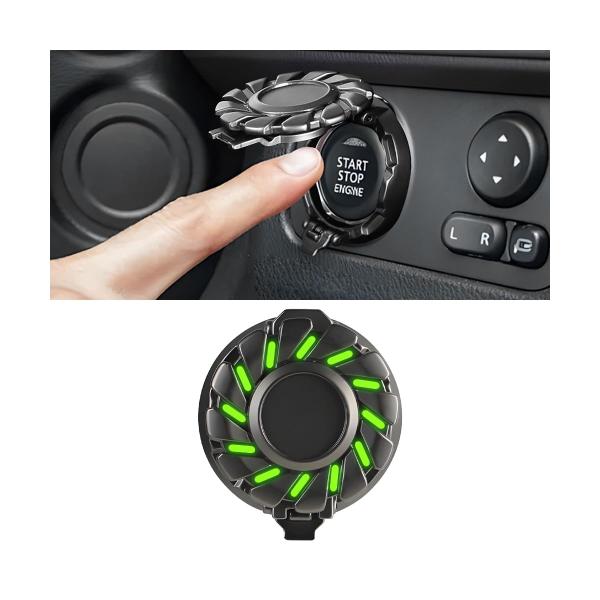 【並行輸入品】 Sandfren Car Push Start Button Cover, Lumi...