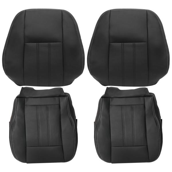 【並行輸入品】Vigoraze 運転席&amp;助手席ボトム&amp;トップ交換用シートカバー ブラック Chrys...