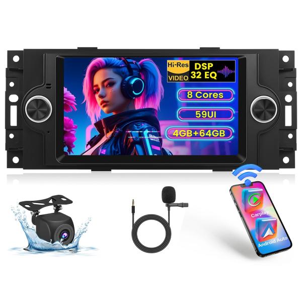 【並行輸入品】[8Core 4+64GB] Inefala Android 15 カーステレオ ダッ...