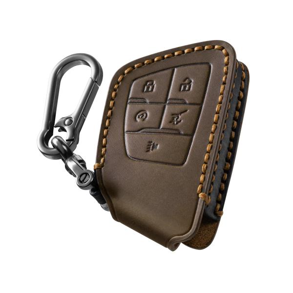 【並行輸入品】 VULKIT Car Key Fob Cover, Leather Full Pro...