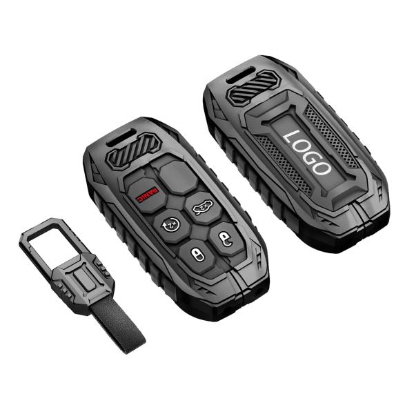 【並行輸入品】 Metal Key Fob Cover Case Compatible with J...