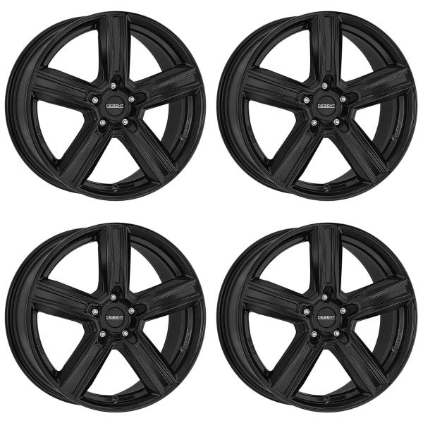 【並行輸入品】 4x Dezent alloy rims KG black 7.5Jx17 ET50...