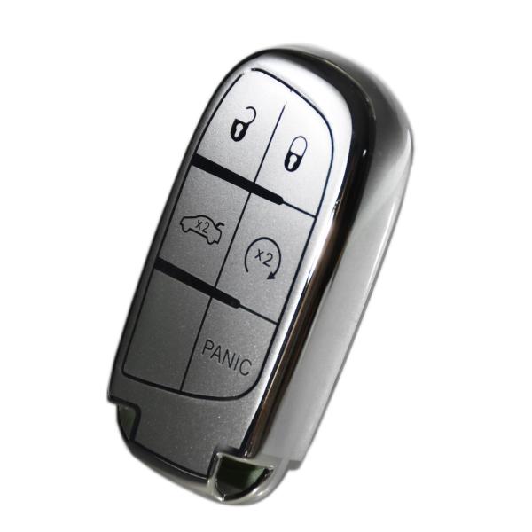 【並行輸入品】洗練されたメタリックシルバーキーフォブカバー ダッジチャレンジャーチャージャーダートデ...