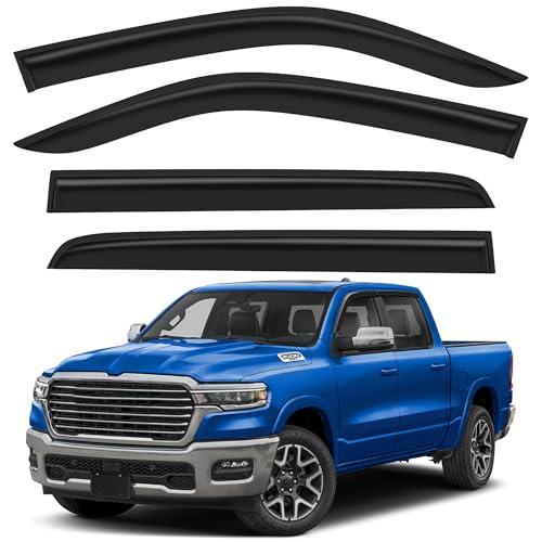 【並行輸入品】飛散防止 テープオン ウィンドウディフレクター 2019 2025 Ram 1500用...