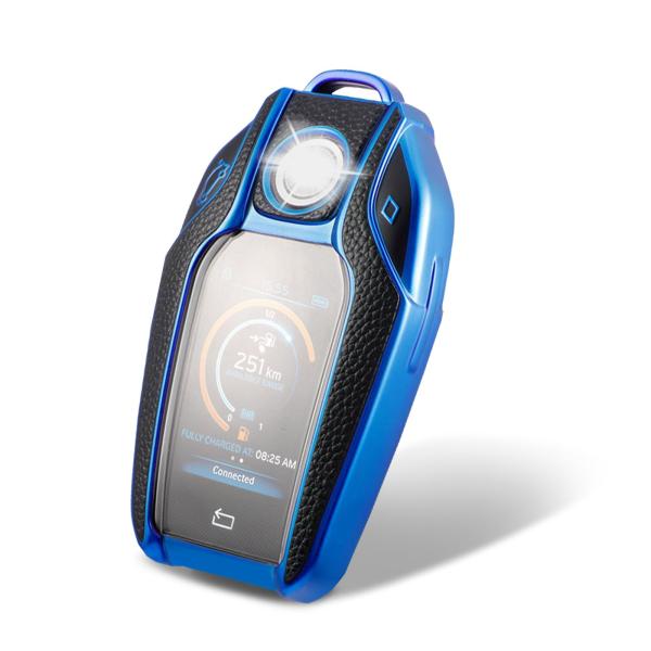 【並行輸入品】WORCAS レザースクリーン保護フィルムキーフォブカバーケース BMW 5シリーズ ...