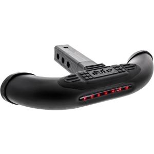 【並行輸入品】ブラックブルスチールヒッチステップ LEDブレーキライト付き   1.25インチ&amp;2イ...