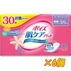 ポイズ 尿とりパッド 無地箱のケース販売 徳用 レギュラー 120cc 30枚