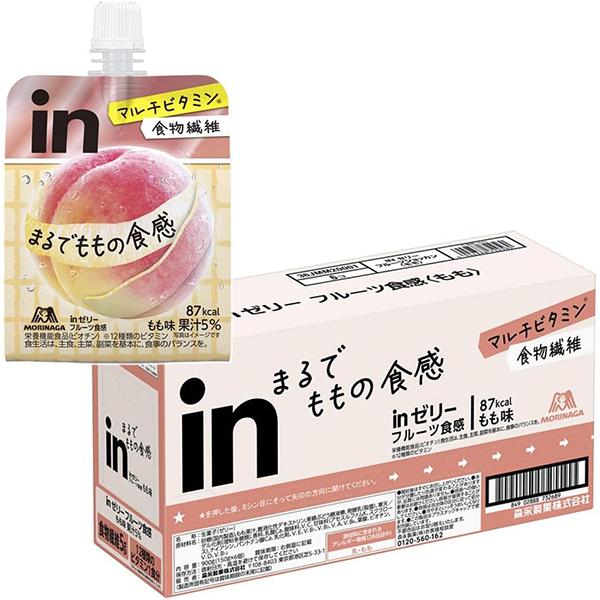 inゼリー フルーツ食感＜もも＞ 150g×6個パック 森永製菓