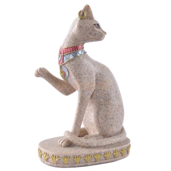 エジプト猫の置物 オブジェ 雑貨 猫神 古代エジプト 女神 バステト 猫好き 大英博物館 神 装飾 ...