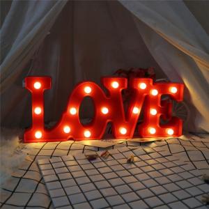 装飾ライト LED 電池 LOVE バレンタイン 室内装飾 パーティ 部屋｜nicegrowingshop