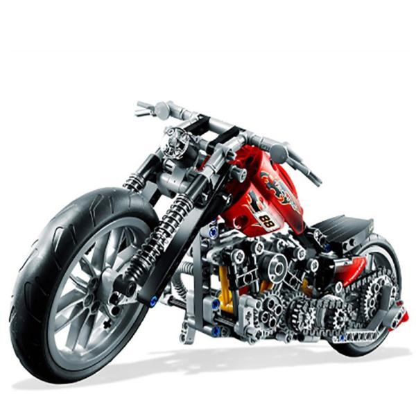 オートバイ ブロック セット おもちゃ 378 個 レンガ バイク プラモデル 趣味 組み立て