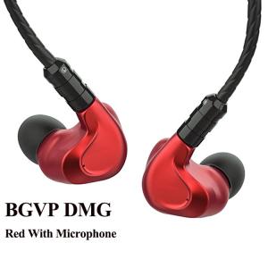 イヤホン 有線 高音質 カナル型  2DD+4BA ハイブリッド MMCX リケーブル メタルボディMMCX Red With Mic｜nicegrowingshop