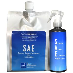 SAE微酸性電解水お試しセット　微細噴霧タイプスプレー300mlとSAE微酸性電解水1L