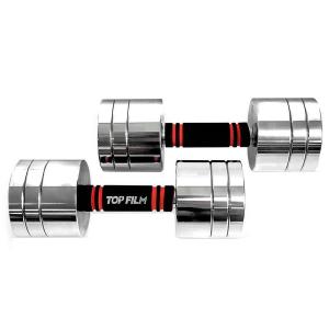 鏡面ダンベル 10kg 2個セット 可変式 スチ...の商品画像