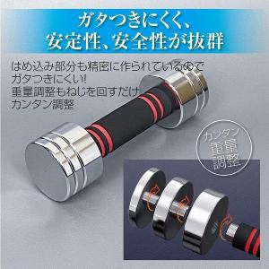 鏡面ダンベル 10kg 2個セット 可変式 ス...の詳細画像4
