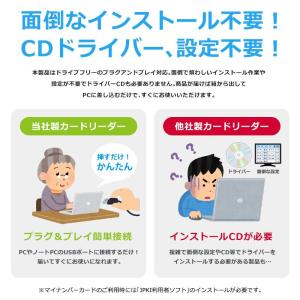 爆買 ICカードリーダー ホワイト マイナンバ...の詳細画像3