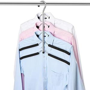 Hangerspcace ハンガー すべらない シャツハンガー ハンガー 収納 ステンレス 省スペース かたくずれ防止 ワイシャツ Tシャツ コートハ