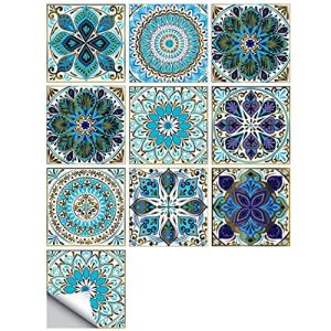 HappyHome タイルシール ウォールステッカー モザイクタイル 10枚 PVC製 断熱 防水 防汚性 貼って剥がせる DIY