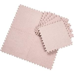 ユノックス ジョイントマット カーペットタイプ ラグタイプ 約30cm×30cm 2畳用 36枚set ピンク [防音 衝撃吸収 床保護 キズ