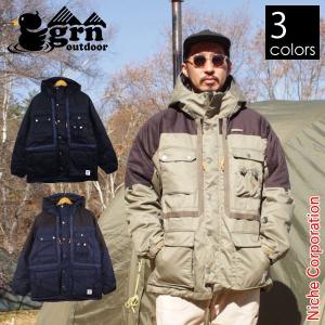 grn outdoor HIASOBI CAMPER ダウンジャケット GO0283Q メンズ 秋冬 ダウン ウェア 難燃 秋冬 アパレル