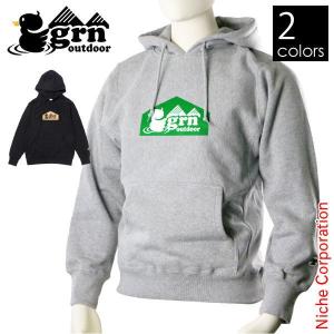 grn outdoor 12ozウラケ ベーシックロゴプルPK GO102 裏毛パーカー 秋冬 アパレル