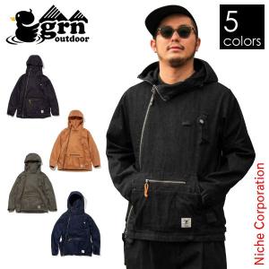 【廃番倉庫へ20241120YI】grn outdoor HIASOBI CAMPER JACKET GO201Q ウェア アウトドア パーカー キャンプ フード 難燃 撥水 メンズ