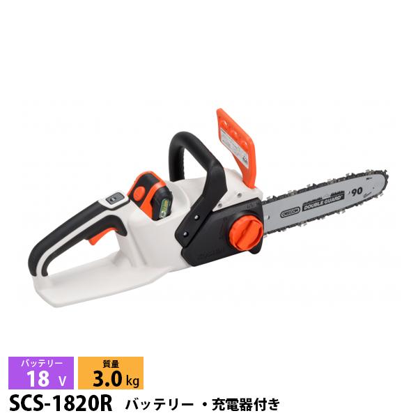 工進 チェーンソー 充電式チェンソー SCS-1820R バッテリー ・充電器付き 0568618 ...