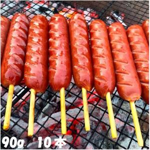 フランクフルト串付き(90g) 10本 おまけ付 送料無料 バーベキュー BBQ キャンプ パーティ 学園祭 文化祭 模擬店 子供会 町内会 イベント 祭り 業務用 肉｜nichieiham