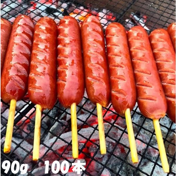 フランクフルト串付き(90g) 100本 おまけ付 送料無料 バーベキュー BBQ パーティ 学園祭...