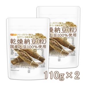 国産納豆（粒） 110ｇ×2袋 【メール便専用品】【送料無料】 国産大豆100％使用 Grain natto 生きている納豆菌93億個 [01] NICHIGA(ニチガ)