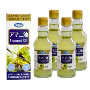 朝日 えごま油 170g×4本（瓶） 低温圧搾一番搾り [02] NICHIGA