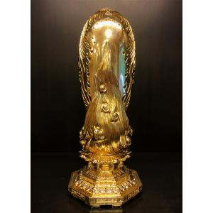 特別仕立 阿弥陀如来 4寸 金箔 来迎雲 舟型...の詳細画像4