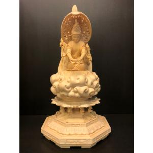 特別仕立 阿弥陀如来 3.5寸 来迎雲 舟型水煙光背 G-11 : 十八羅かん