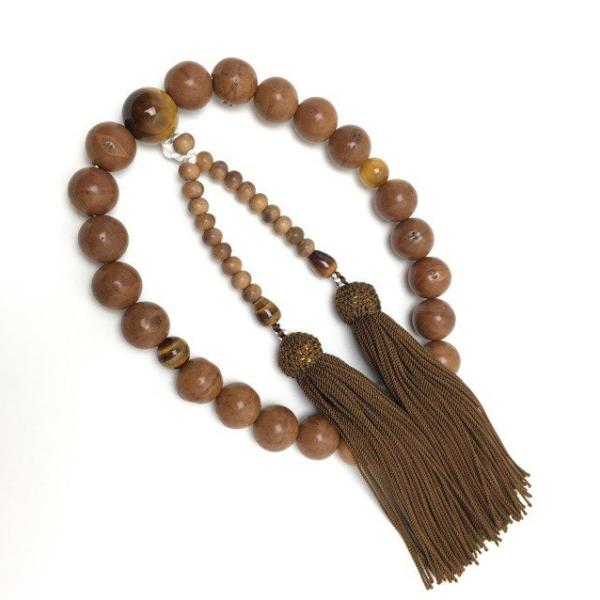 宗派式 片手念珠 鳳眼菩提珠 ２２玉 虎目仕立 正絹房